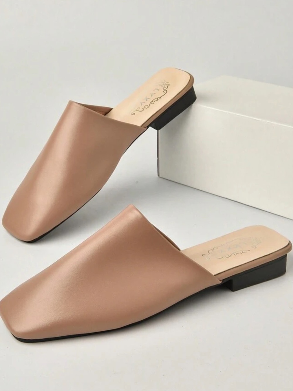Classic Taupe Slip-On Women's Mules Sz. 9.5 Like New. Worn Once. PLU